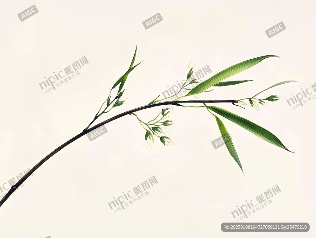 手绘白花蛇舌草