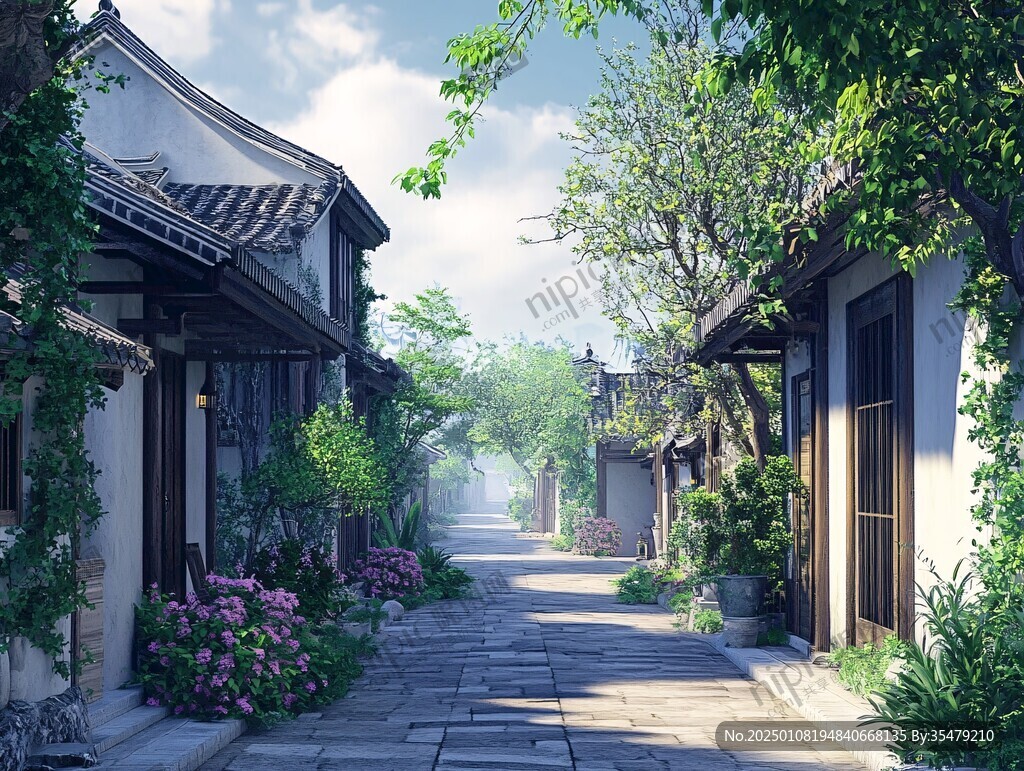 中式别墅街景