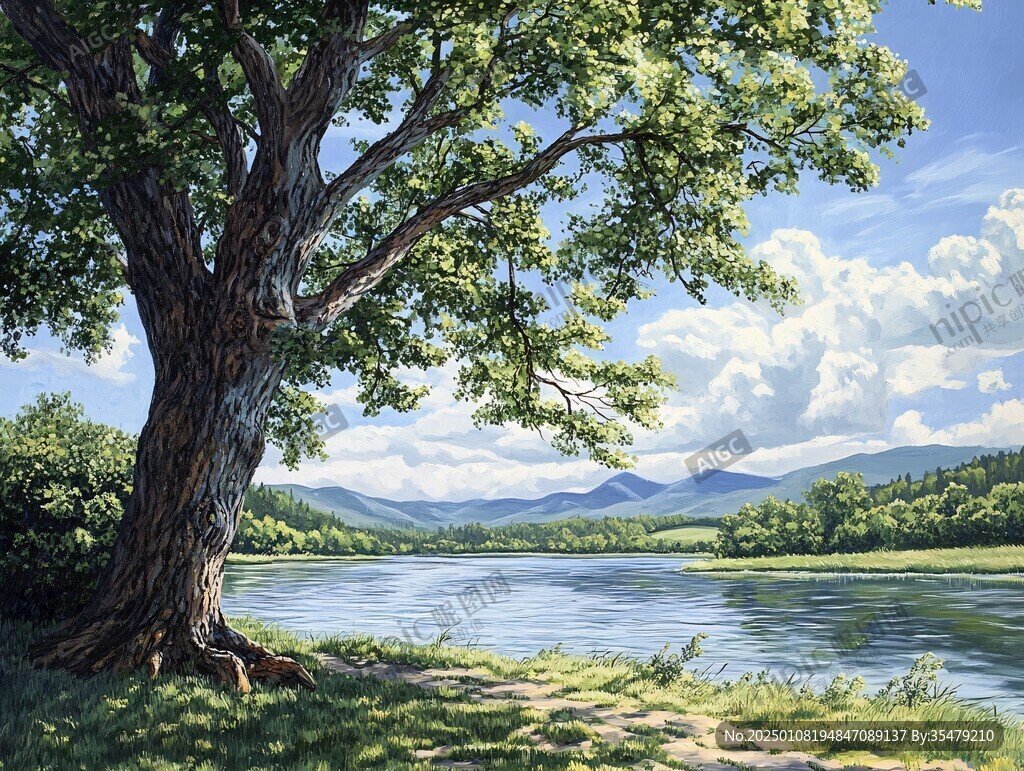 大树风景画