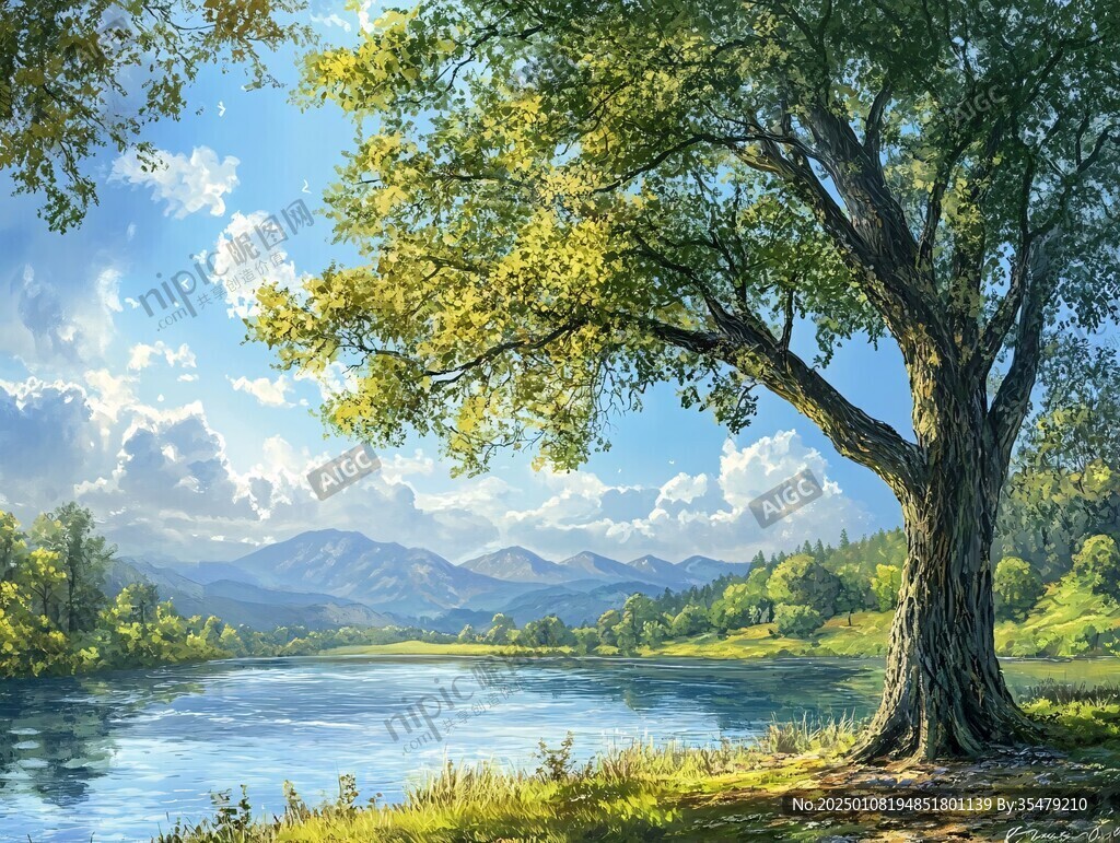 宽屏风景画