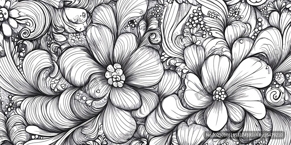 手绘创意百花壁纸