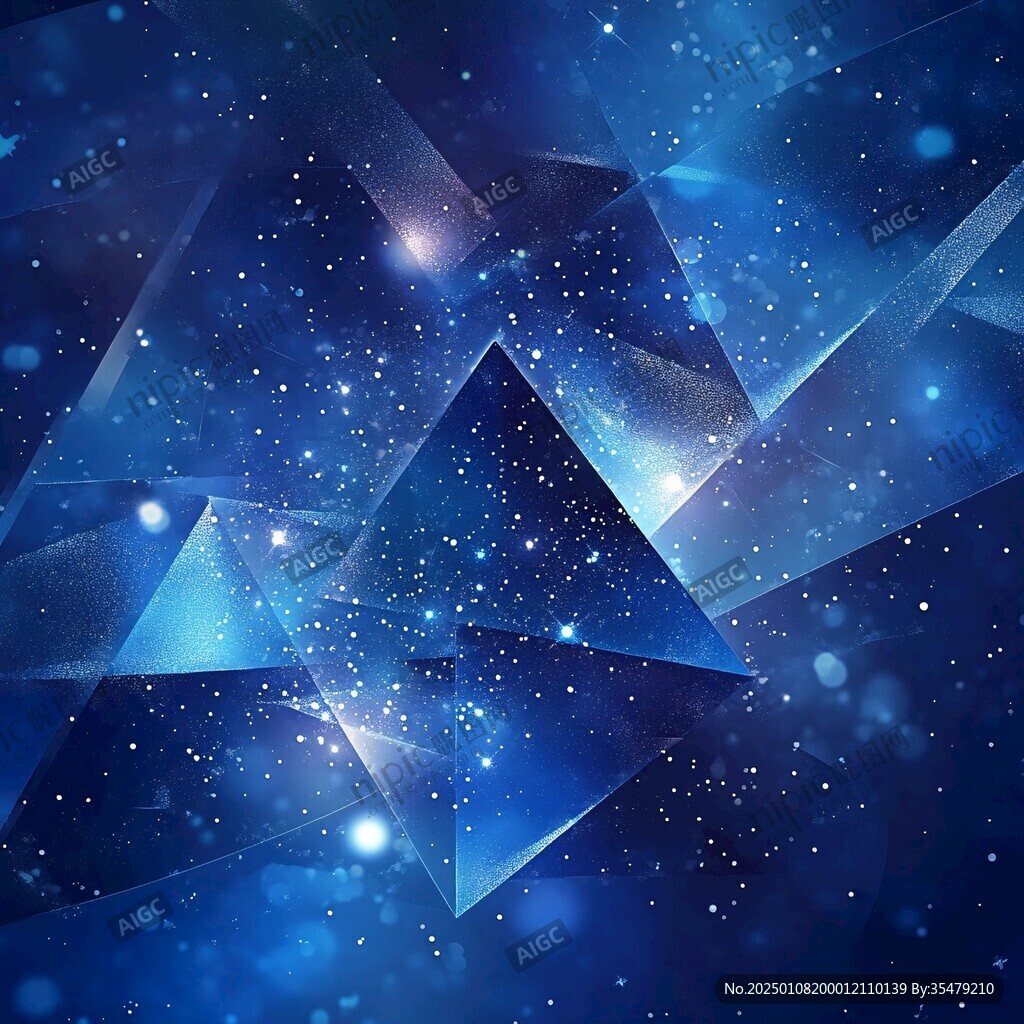 梦幻深蓝钻石背景