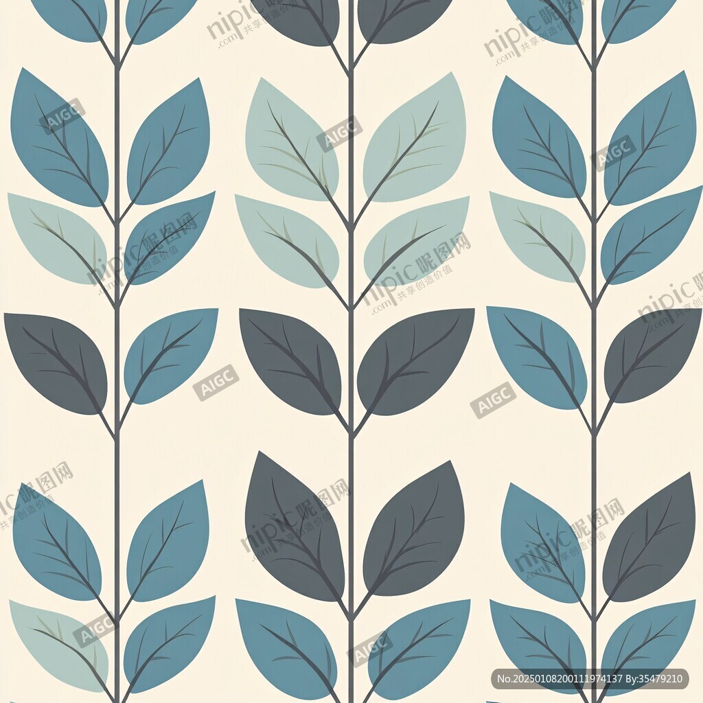 自然枝叶墙纸花纹