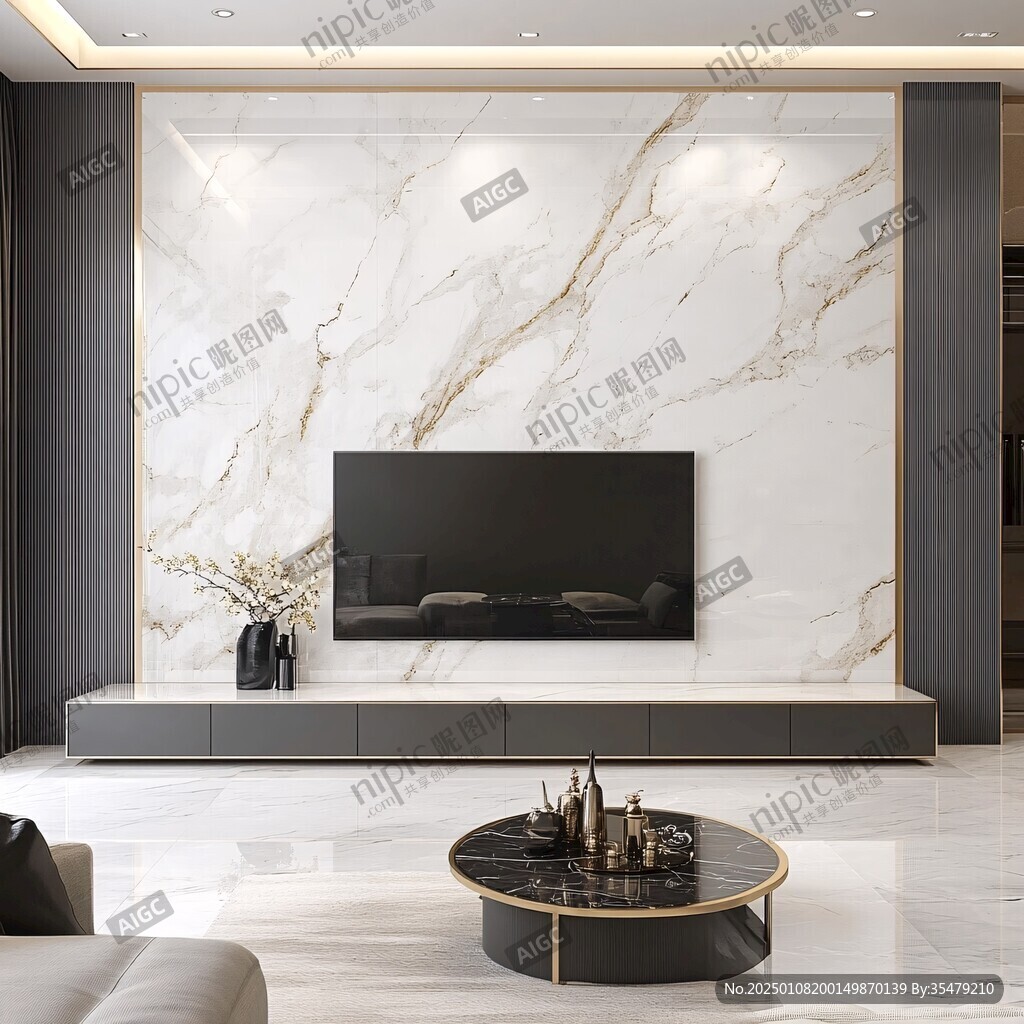 轻奢大理石背景墙