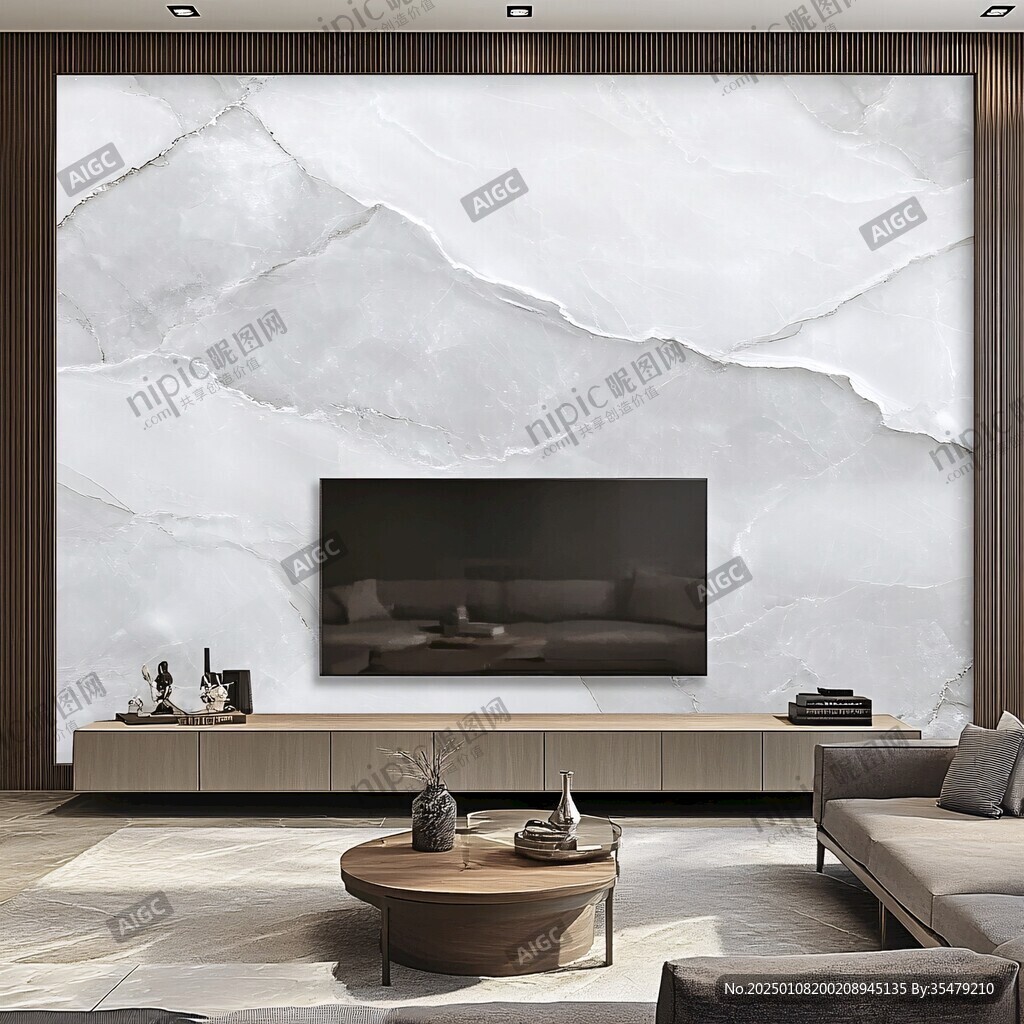 现代北欧大理石背景墙