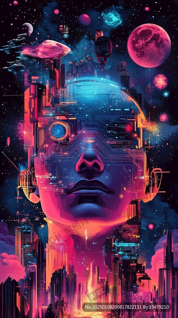 科技感插画