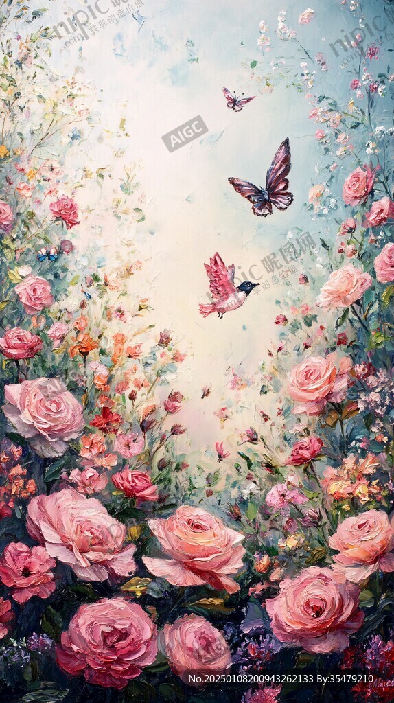 唯美花卉蝶恋花