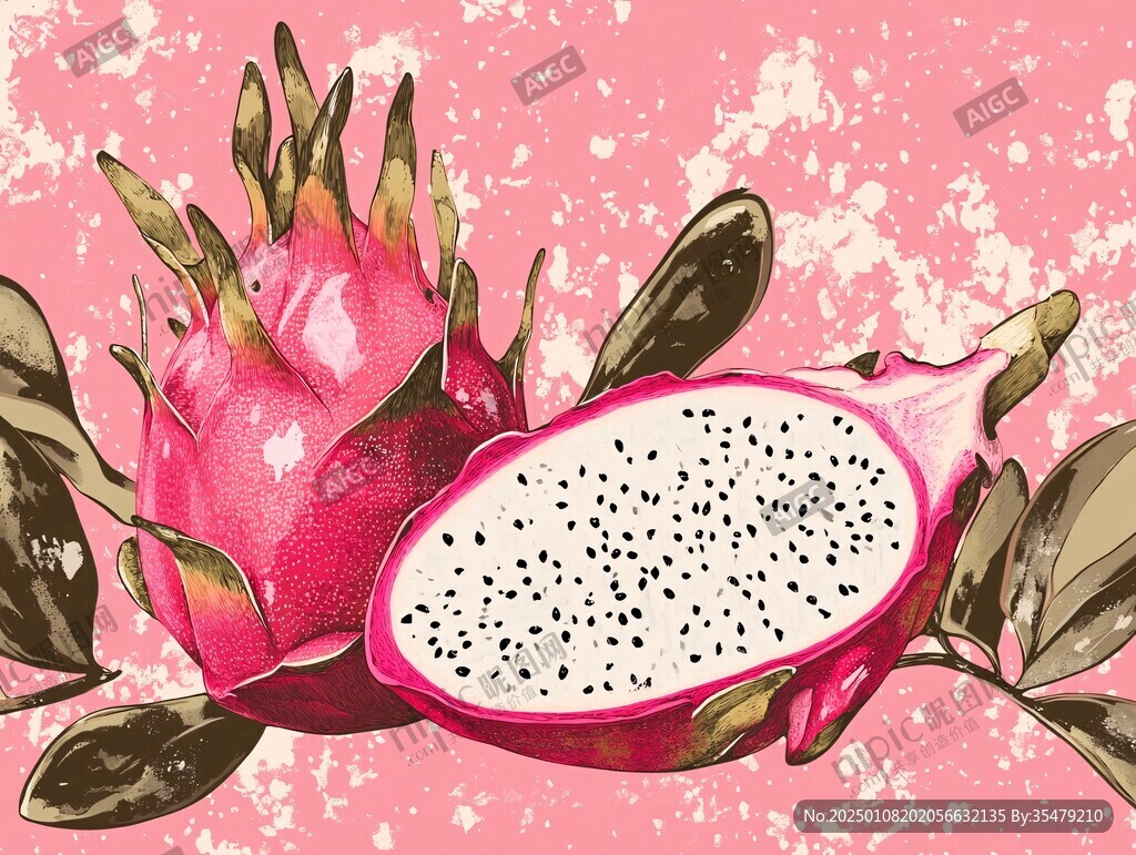 火龙果插画