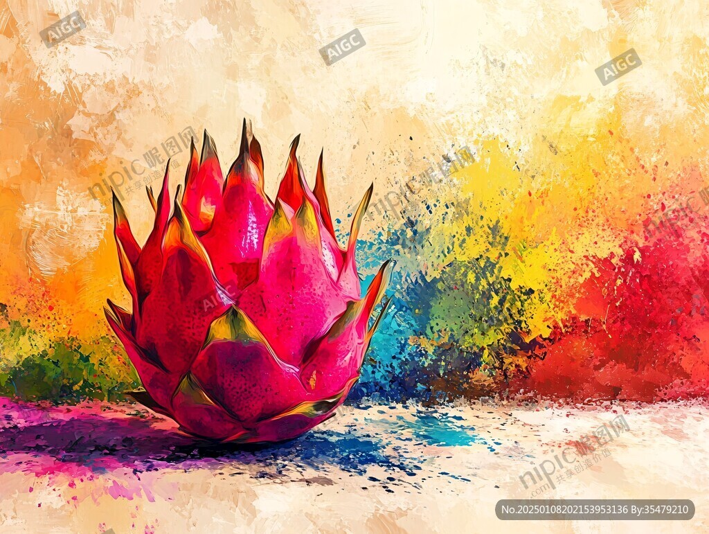 莲花抽象画