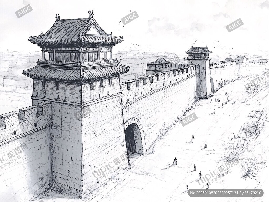 大境门插画
