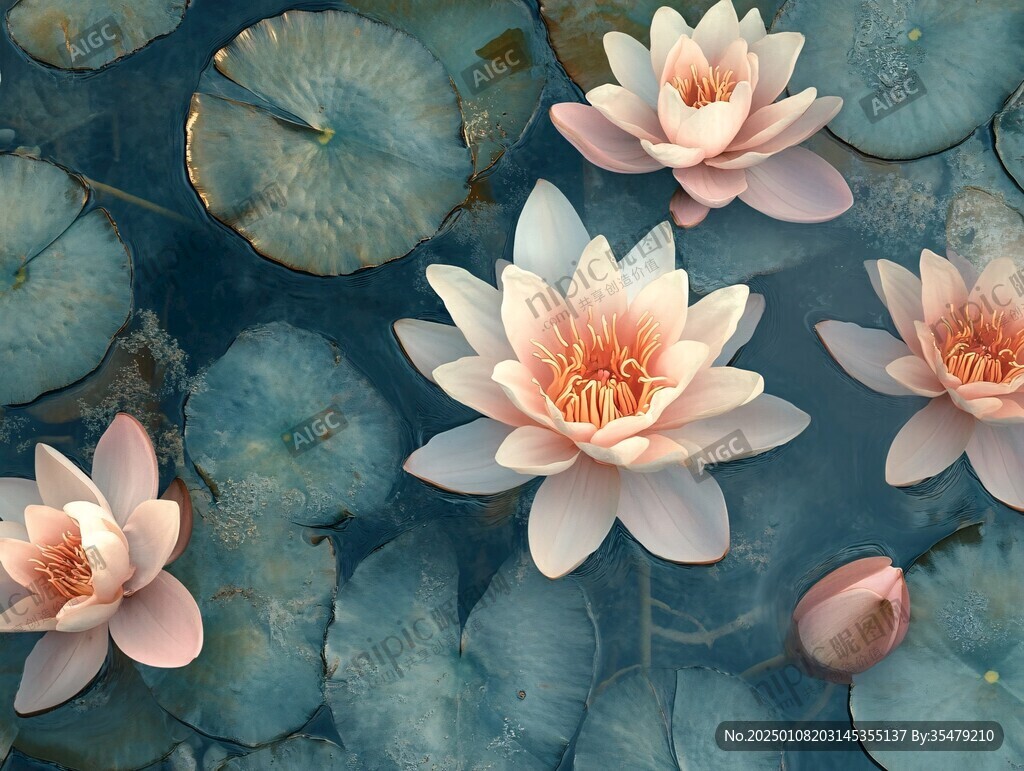 3d荷花背景