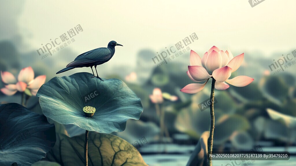 荷花高清电脑桌面壁纸