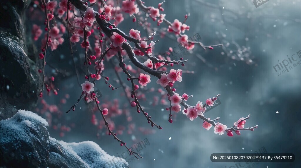 唯美梦幻梅花林