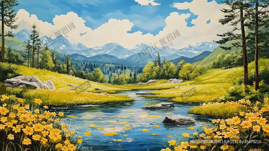 美丽风景油画