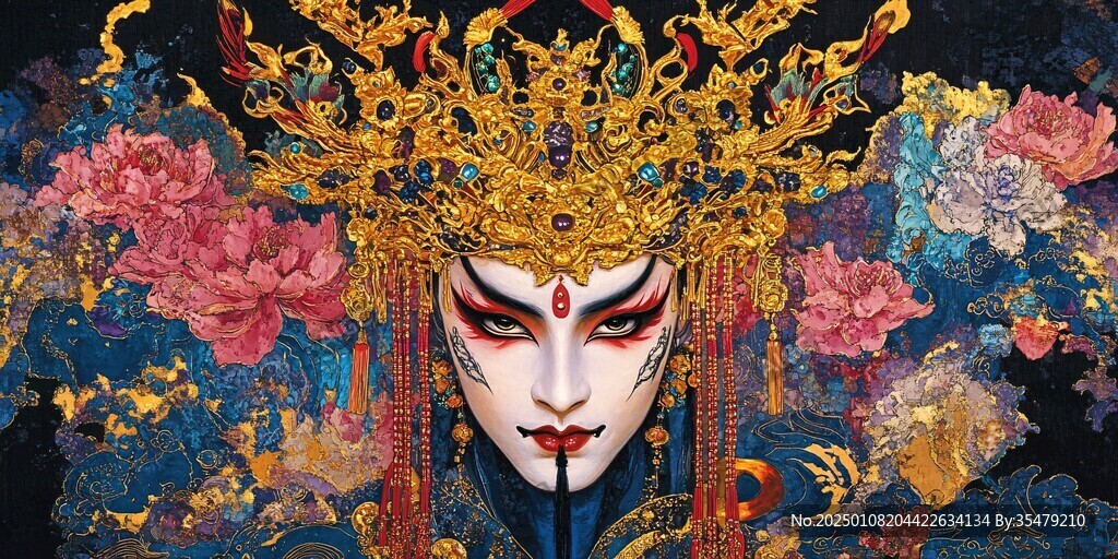 半面妆人物