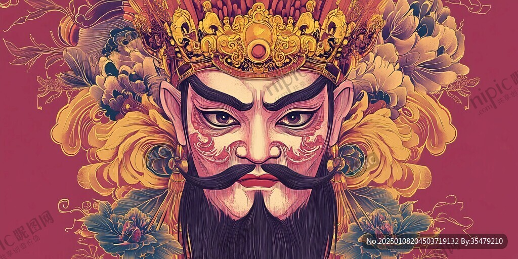 脸谱人物插画