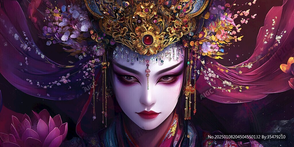 半面妆人物