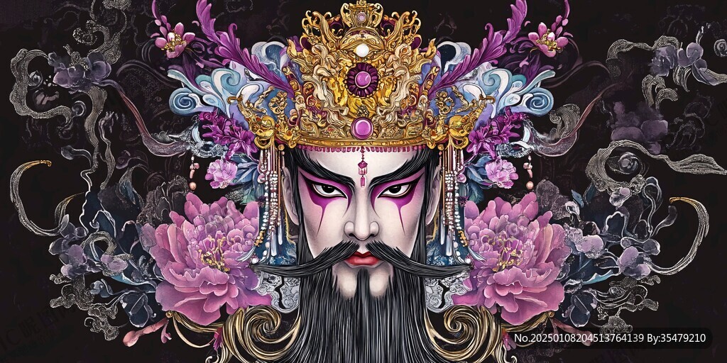 脸谱人物插画