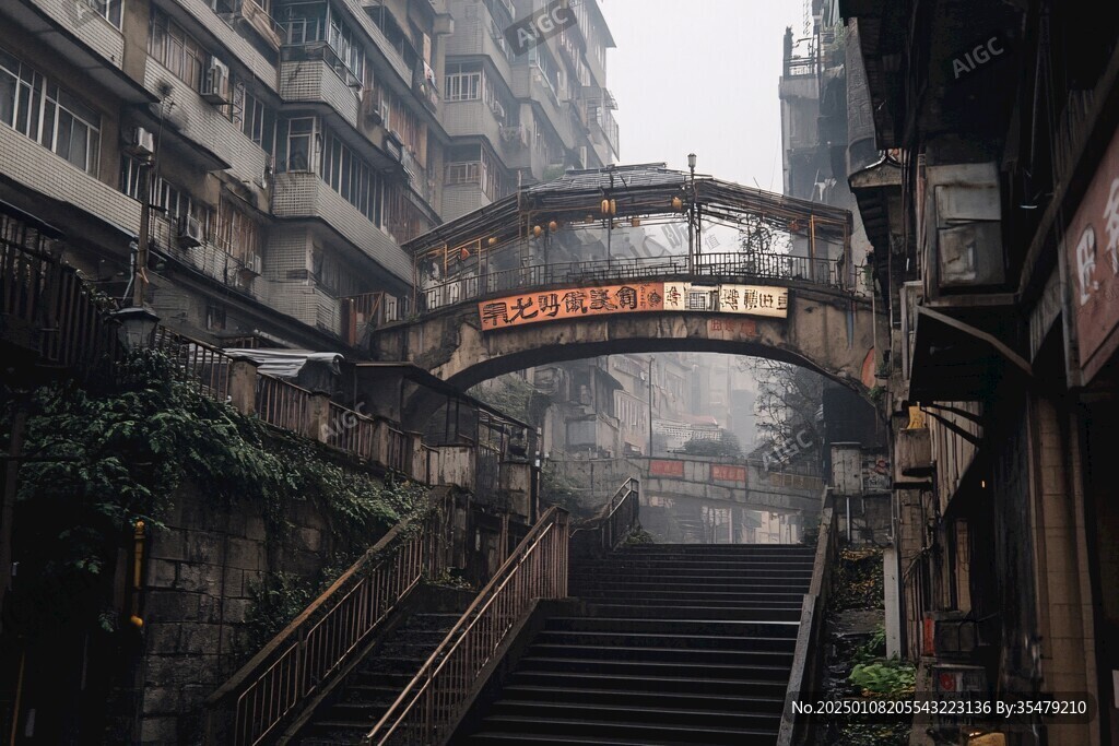 洪崖洞雨景