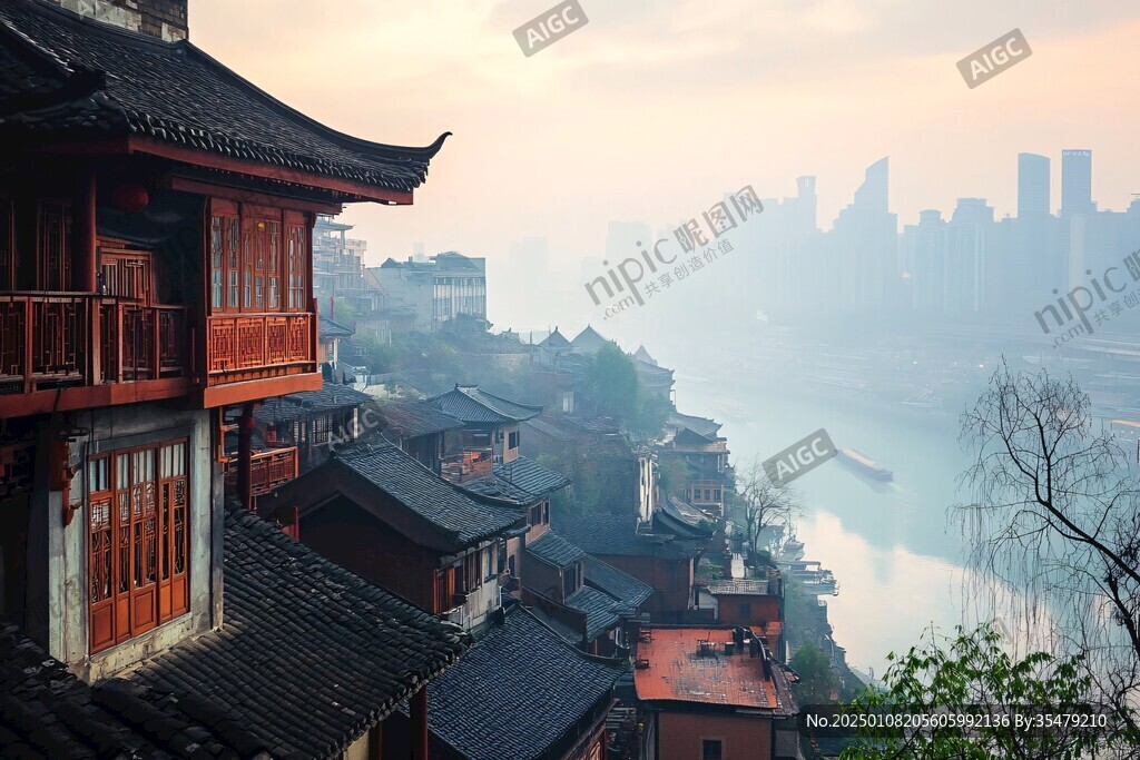 沱江晨曦