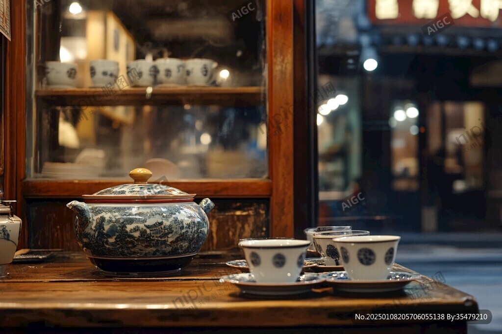 茶馆橱窗