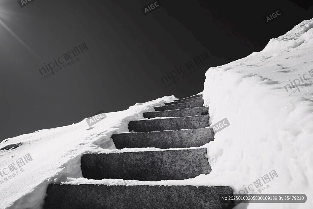 雪中台阶