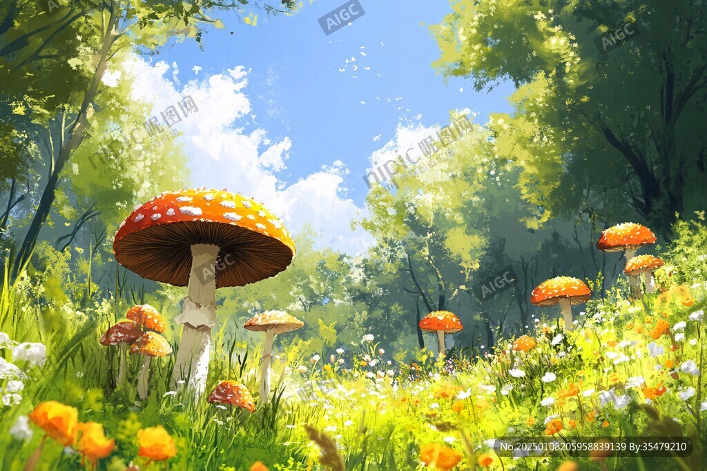 蘑菇屋插画