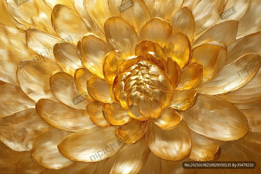 金色莲花瓣