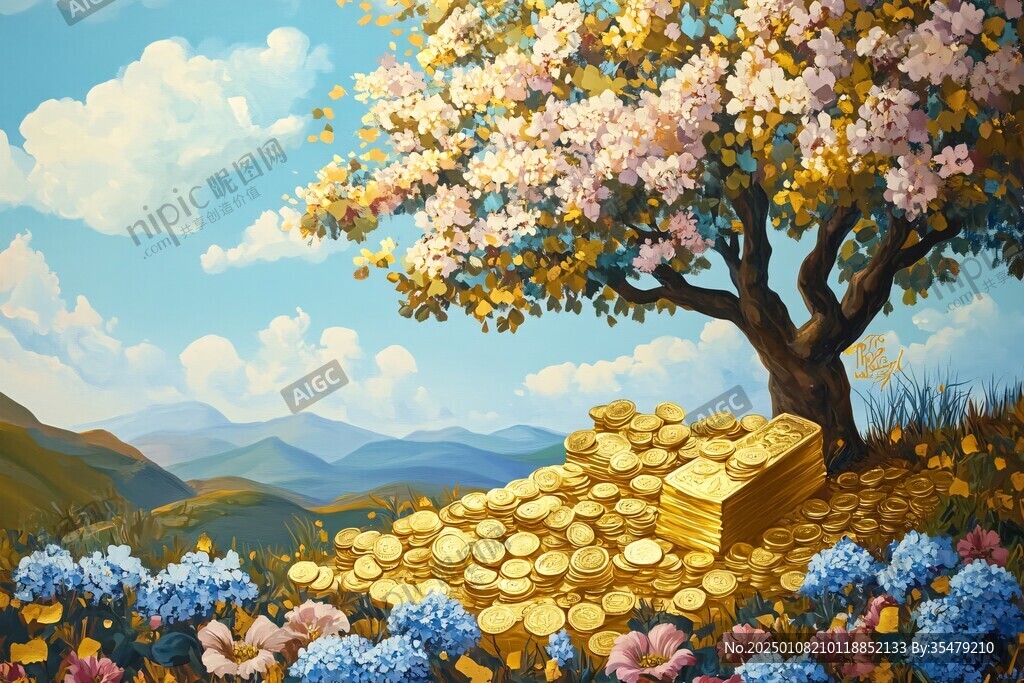 金币立体画