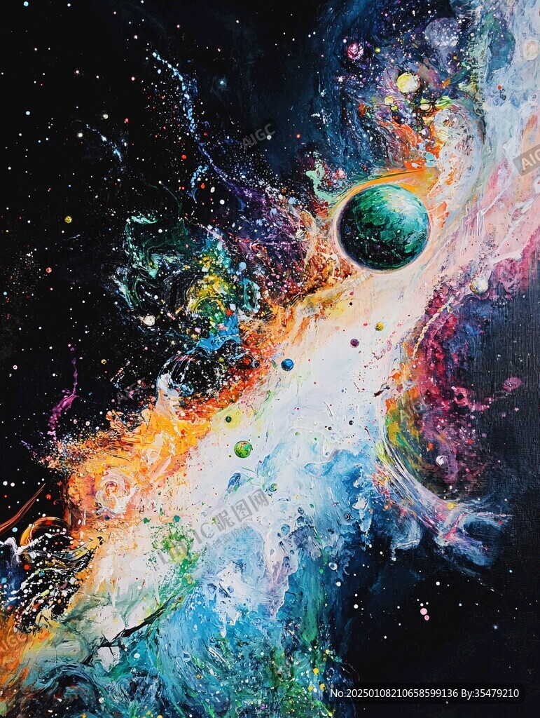海洋流体画宇宙