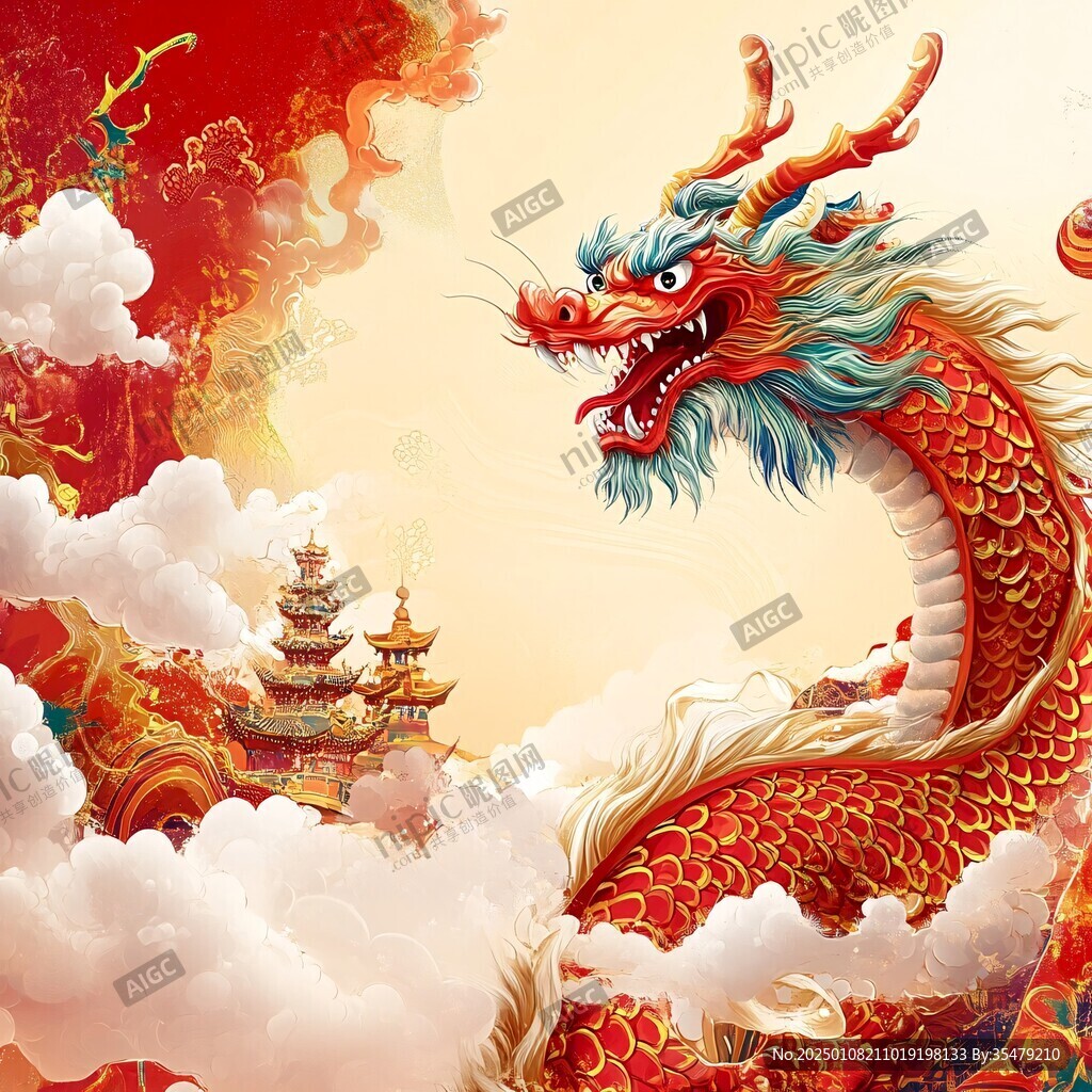 龙年包装插画