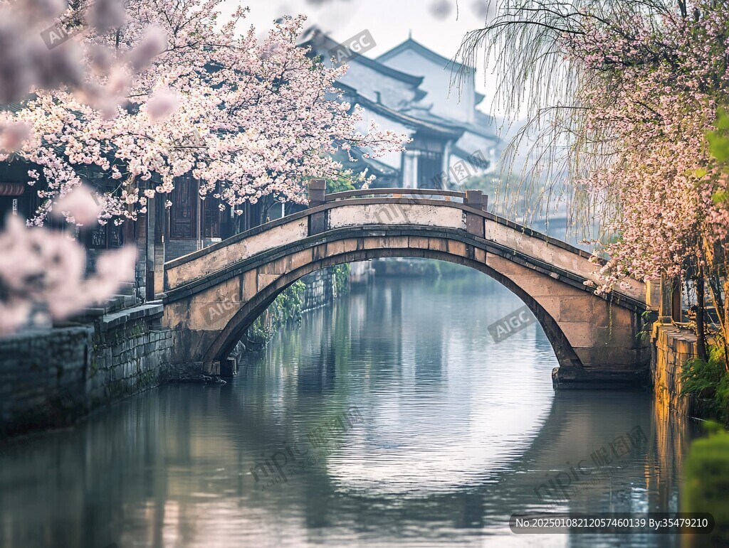 西塘古镇樱花盛开