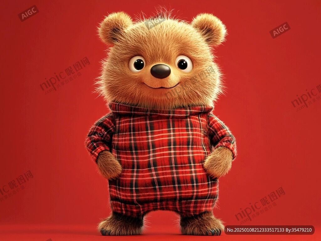 穿衣服的小熊