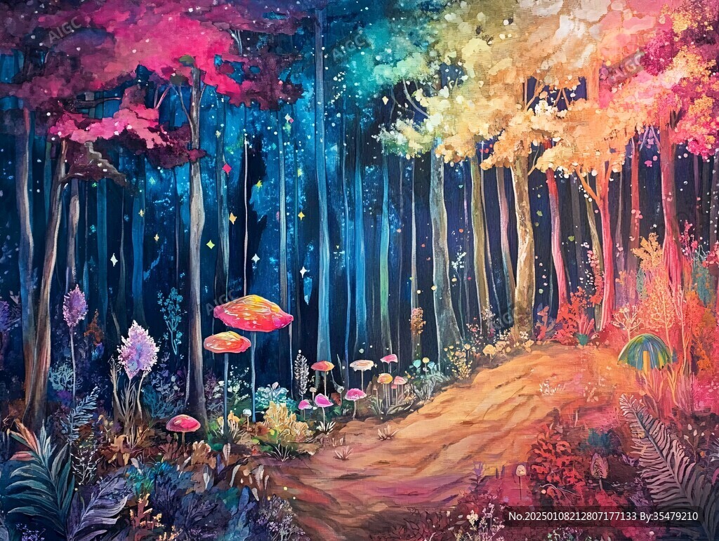 魔法森林插画