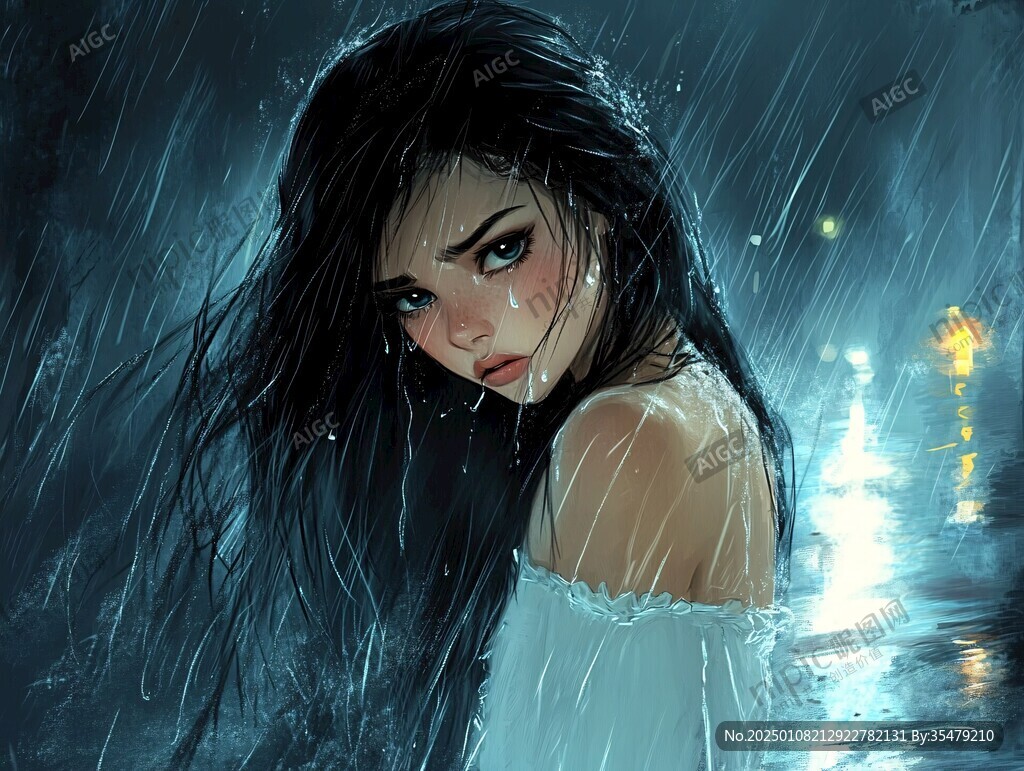 雨中少女