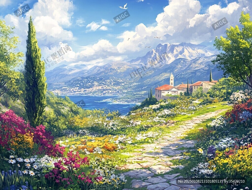 宽屏风景画