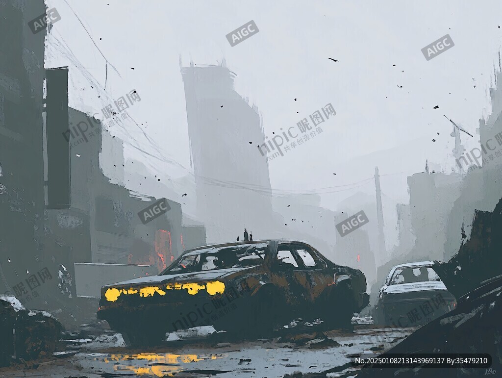 场景赛博插画