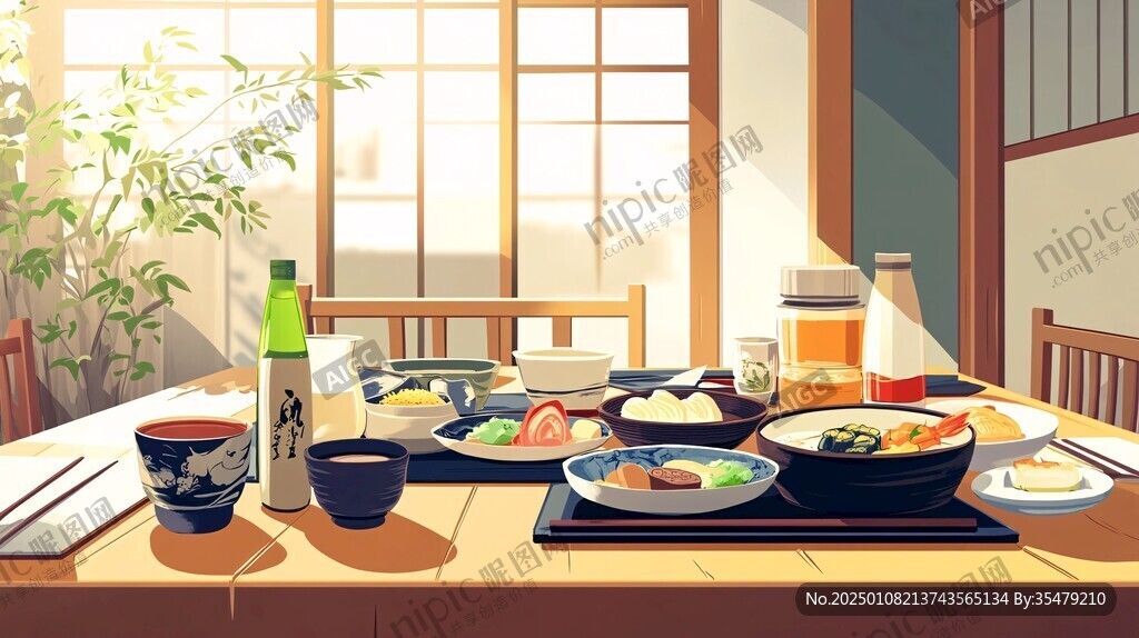 日系美食插画