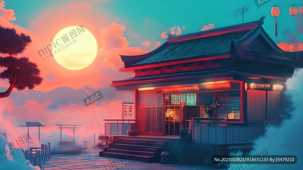 九天楼插画