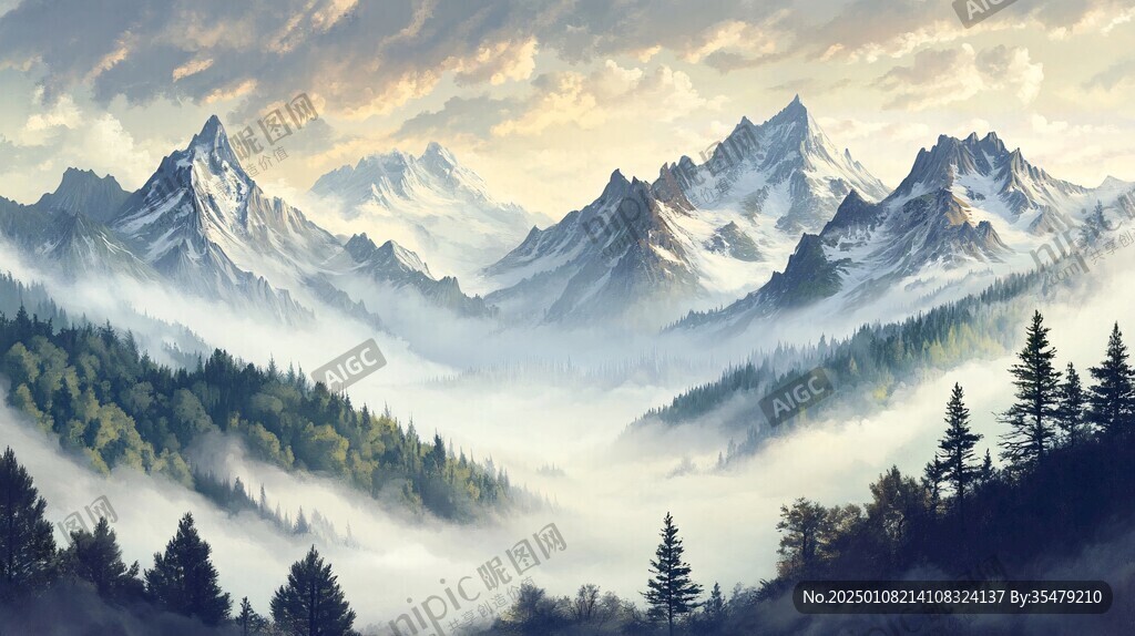 唯美云山风景画
