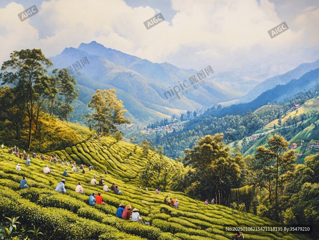 大画幅茶园
