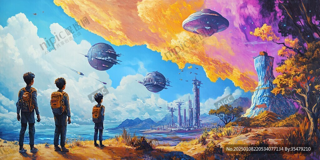 科幻题材插画