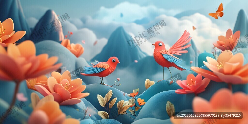 3d立体插画风格