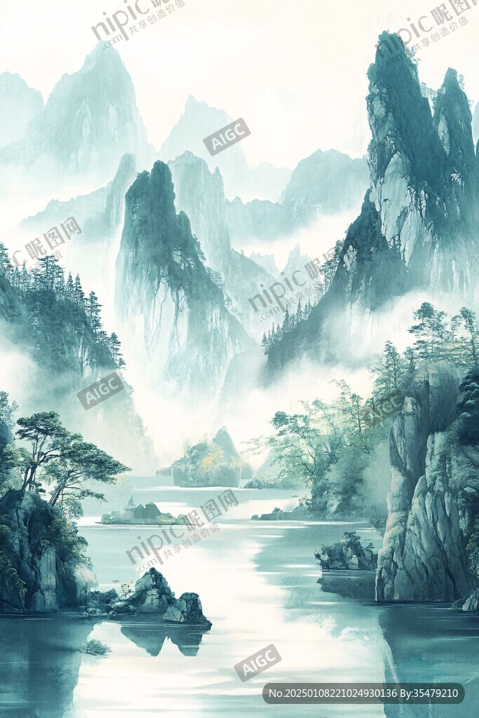 古风山水场景