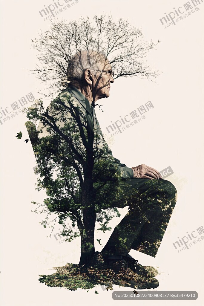 树下闲坐的人