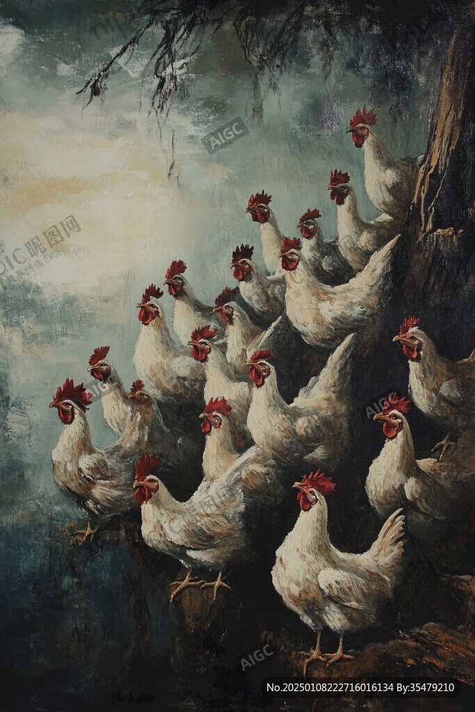 家禽油画