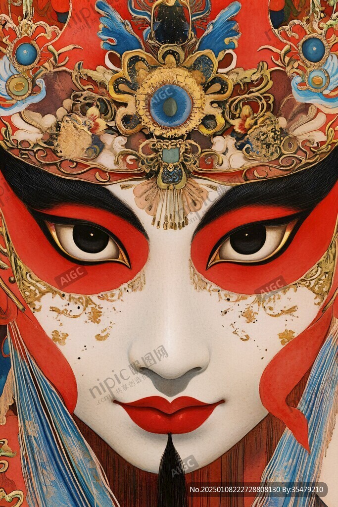 装饰画脸谱