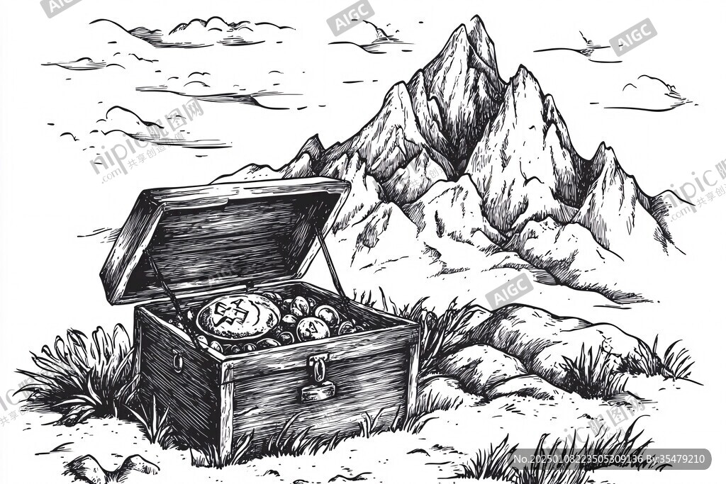 宝箱插画