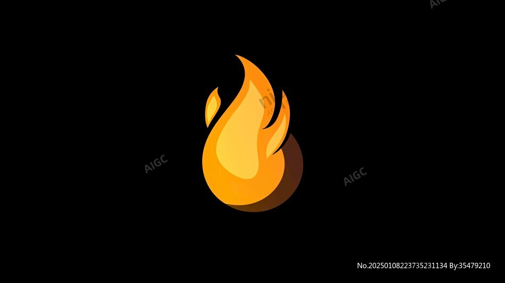 水滴火焰结合logo