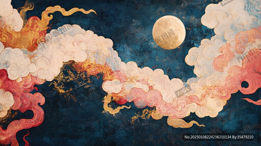中秋梦幻插画